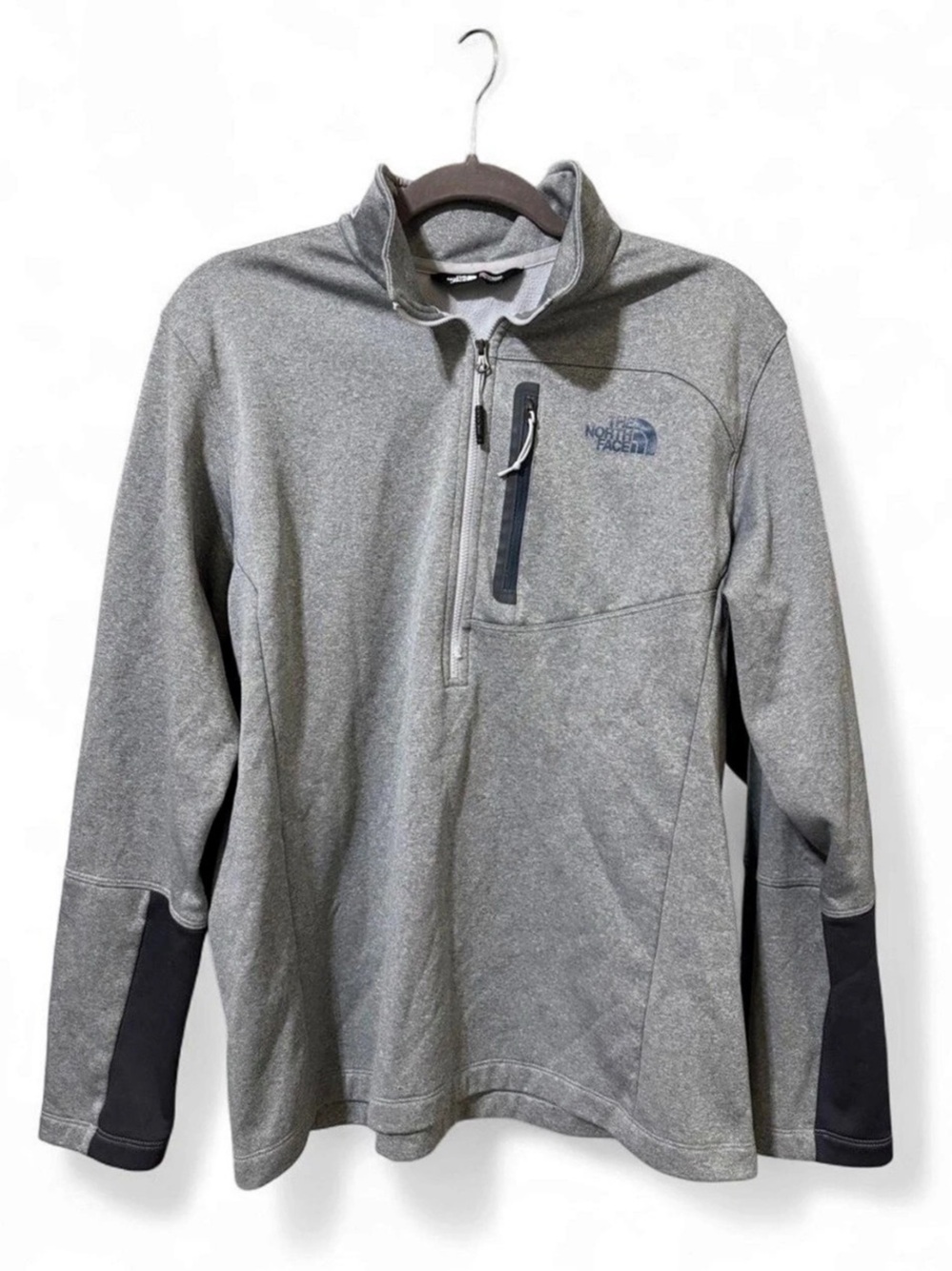 The North Face Men's TNF Performance Fleece 1/4-Zip Gray Fleece Large